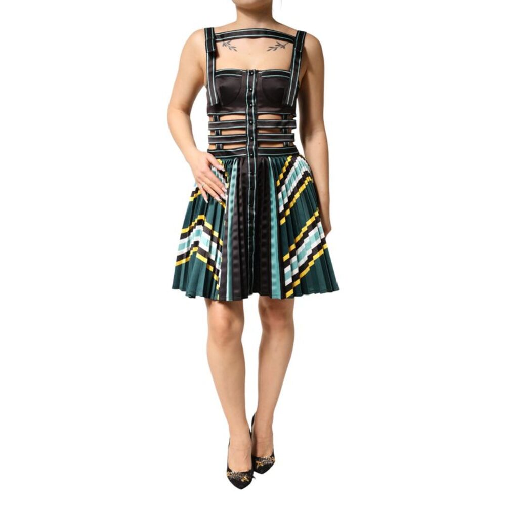 Philosophy di Lorenzo Serafini Multicolor Sleeveless A-line Women's Dress